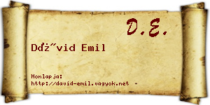 Dávid Emil névjegykártya