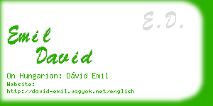 emil david business card